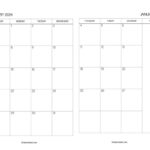 2 Page Monthly Calendars 2024   Calendarkart | Printable Calendar 2024 2 Months Per Page