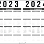 2023 2024 Calendar Free Printables   World Of Printables | 2023 2024 Calendar Free Printable