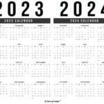2023 2024 Calendar Free Printables   World Of Printables | 2023 2024 Monthly Calendar Printable
