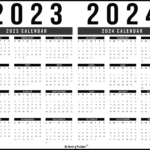 2023 2024 Calendar Free Printables   World Of Printables | 2023 2024 Monthly Calendar Printable