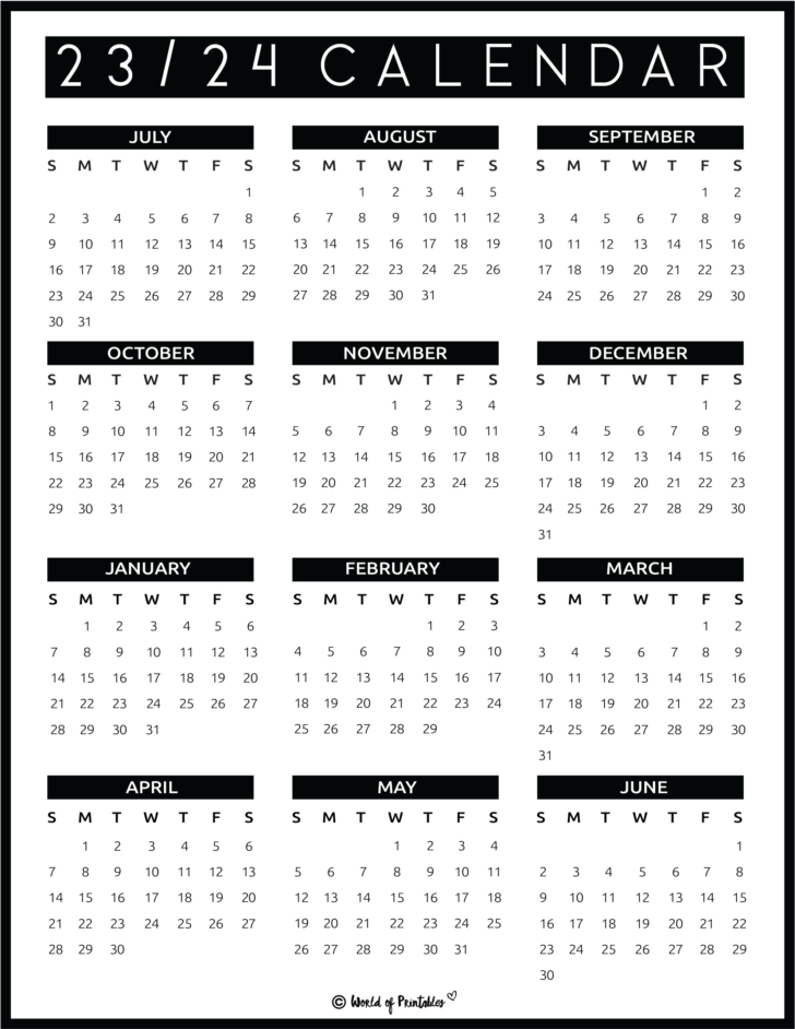 2023 and 2024 School Calendar Printable PDF Download | Calendar 2024