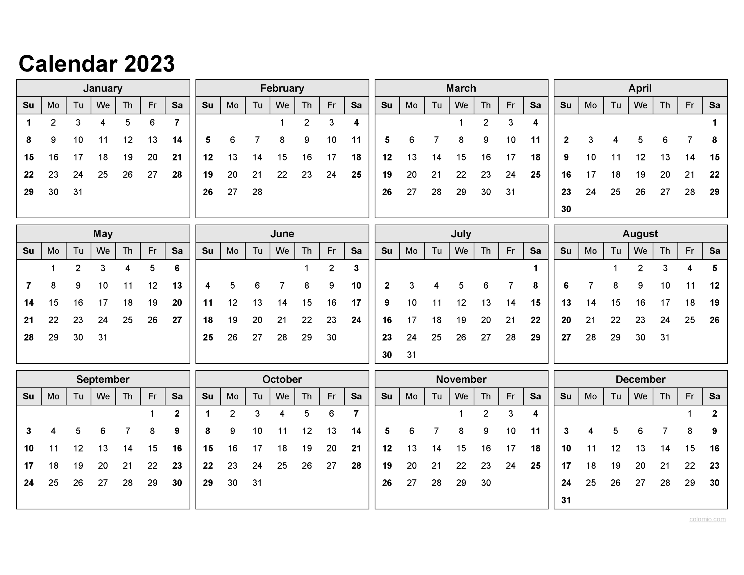 2023 &amp;amp; 2024 Calendar, Monthly Calendars, With Calendar Maker | 2023 2024 Calendar Free Printable