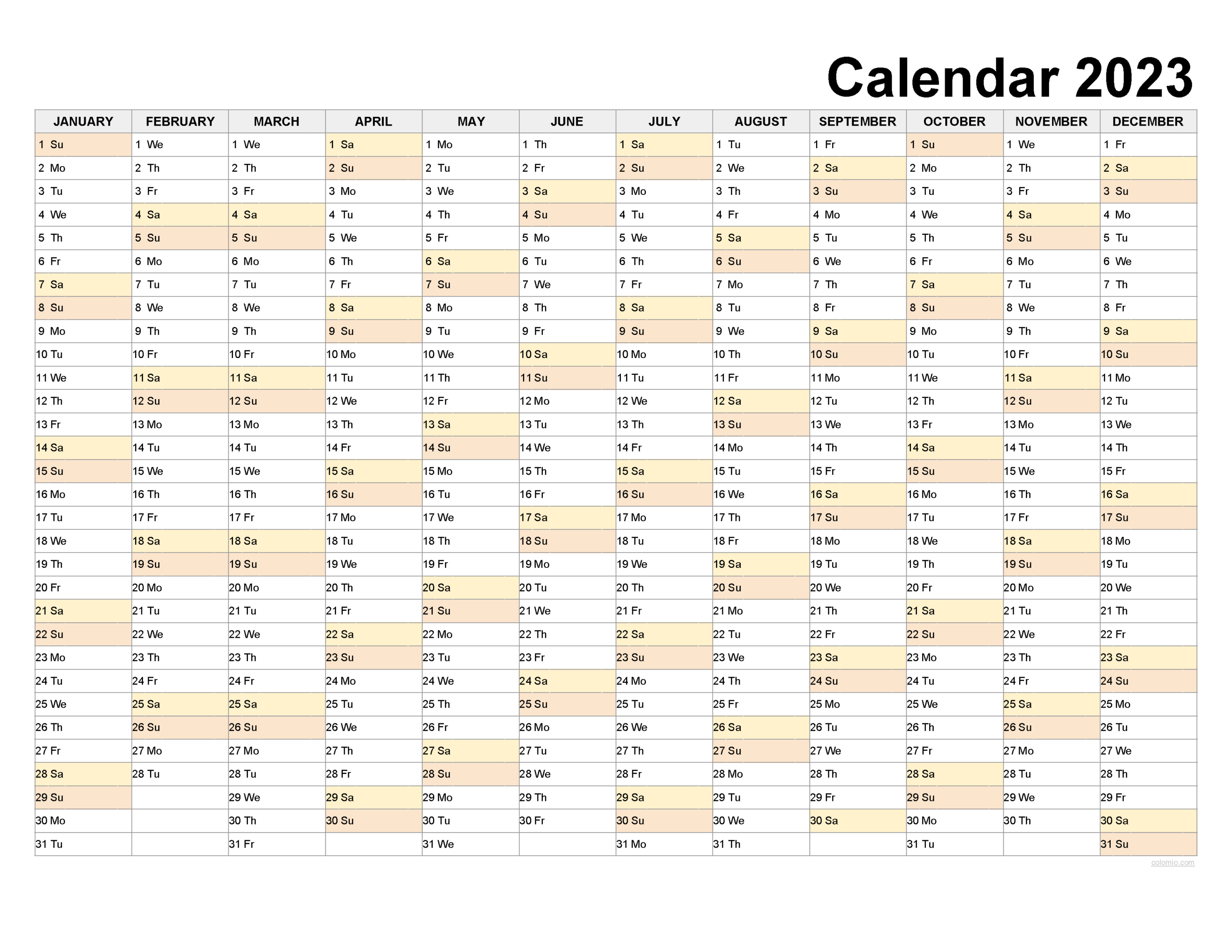 2023 &amp;amp; 2024 Calendar, Monthly Calendars, With Calendar Maker | 2023 Calendar 2024 Printable Excel