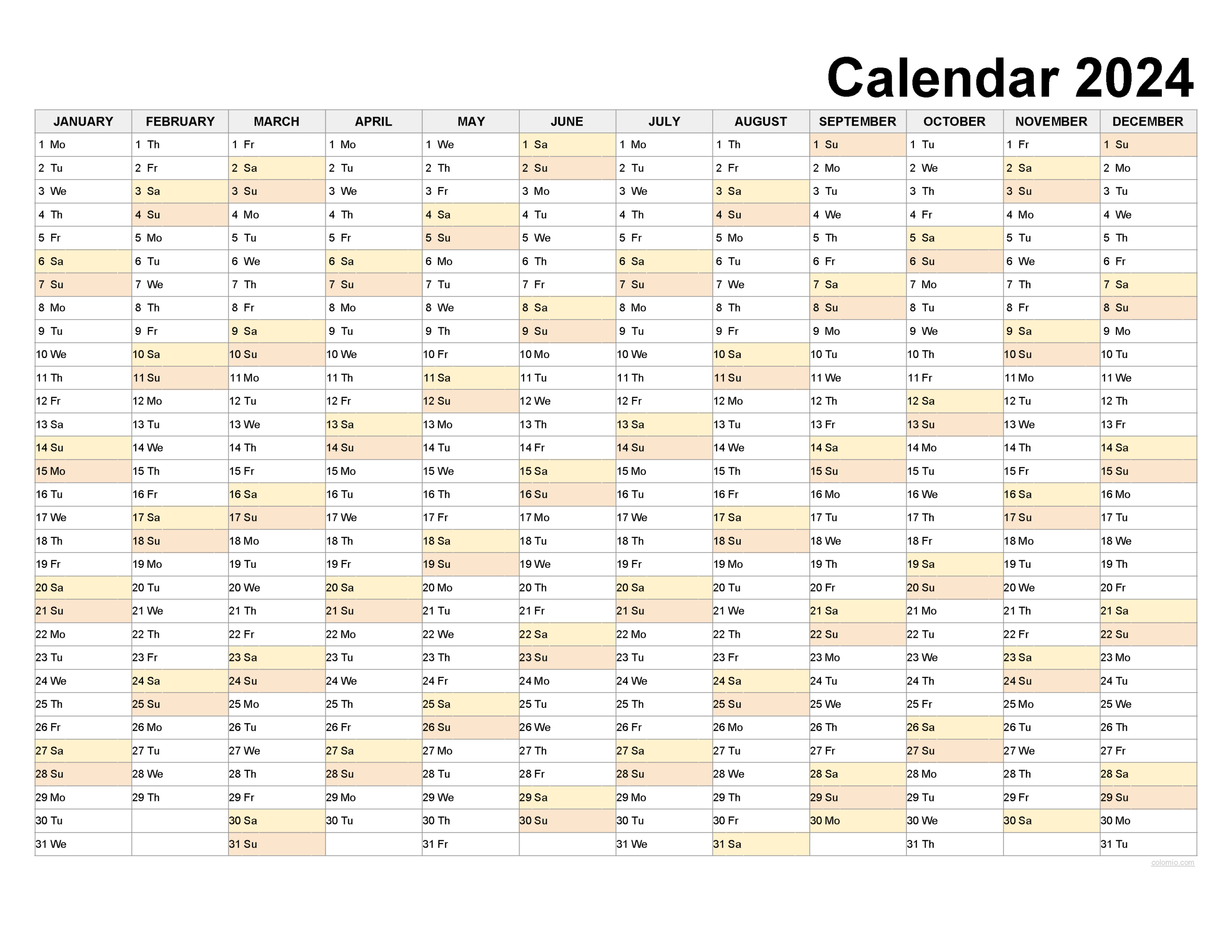 2023 &amp;amp; 2024 Calendar, Monthly Calendars, With Calendar Maker | 2024 Calendar In Excel Printable