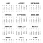 2023 2024 School Year Calendar Free Printable   Paper Trail Design | 2023 2024 Monthly Calendar Printable