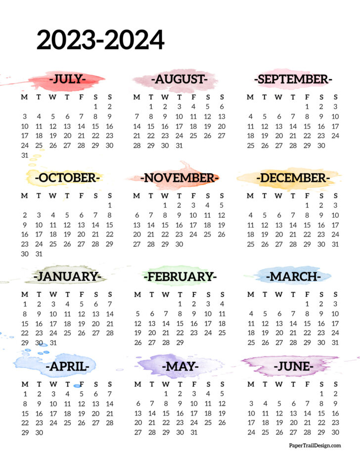 2023 2024 Printable School Calendar | Calendar 2024