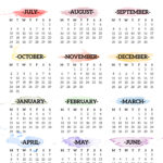 2023 2024 School Year Calendar Free Printable   Paper Trail Design | Year At A Glance Calendar 2023 2024 Free Printable