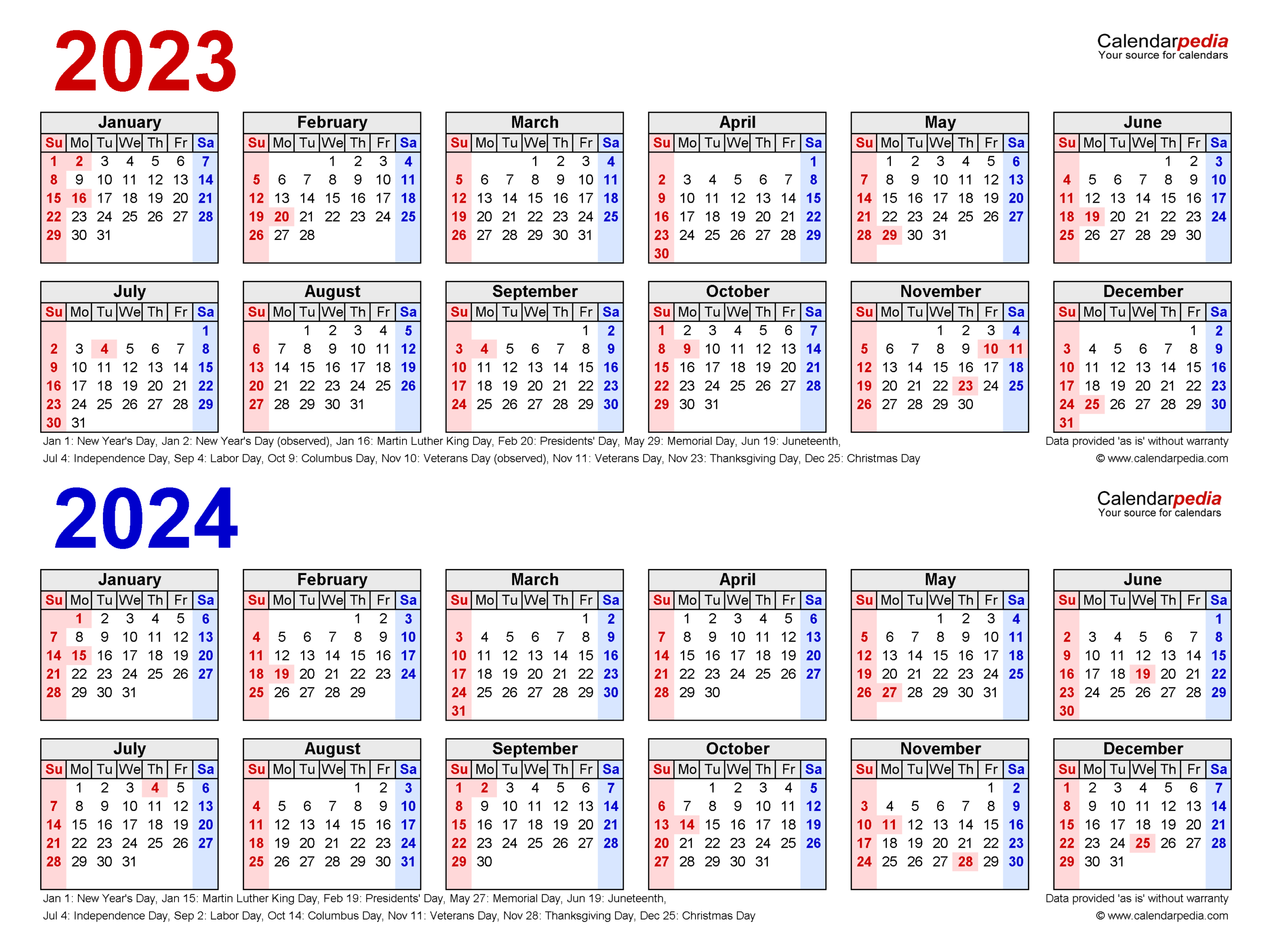 2023 Calendar 2024 Printable Excel | Calendar 2024 | Printable Calendar ...