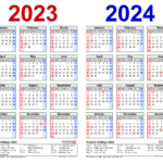 2023 2024 Two Year Calendar   Free Printable Pdf Templates | 2023 2024 Calendar Printable PDF