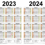 2023 2024 Two Year Calendar   Free Printable Pdf Templates | 2023 2024 Monthly Calendar Printable