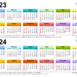 2023 2024 Two Year Calendar   Free Printable Pdf Templates | Printable Calendar October 2023 To September 2024