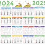 2024, 2025 Calendar Design Template For Happy New Year 28182891 | 2024 And 2025 Calendar With Holidays Printable