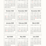 2024 2025 School Year One Page Calendar   Enchanted Learning | 2024 2025 Printable Calendar