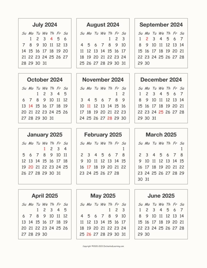 Free Printable Calendar 2024 and 2025 | Calendar 2024