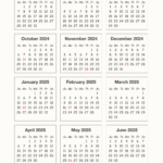 2024 2025 School Year One Page Calendar   Enchanted Learning |  Calendar 2024