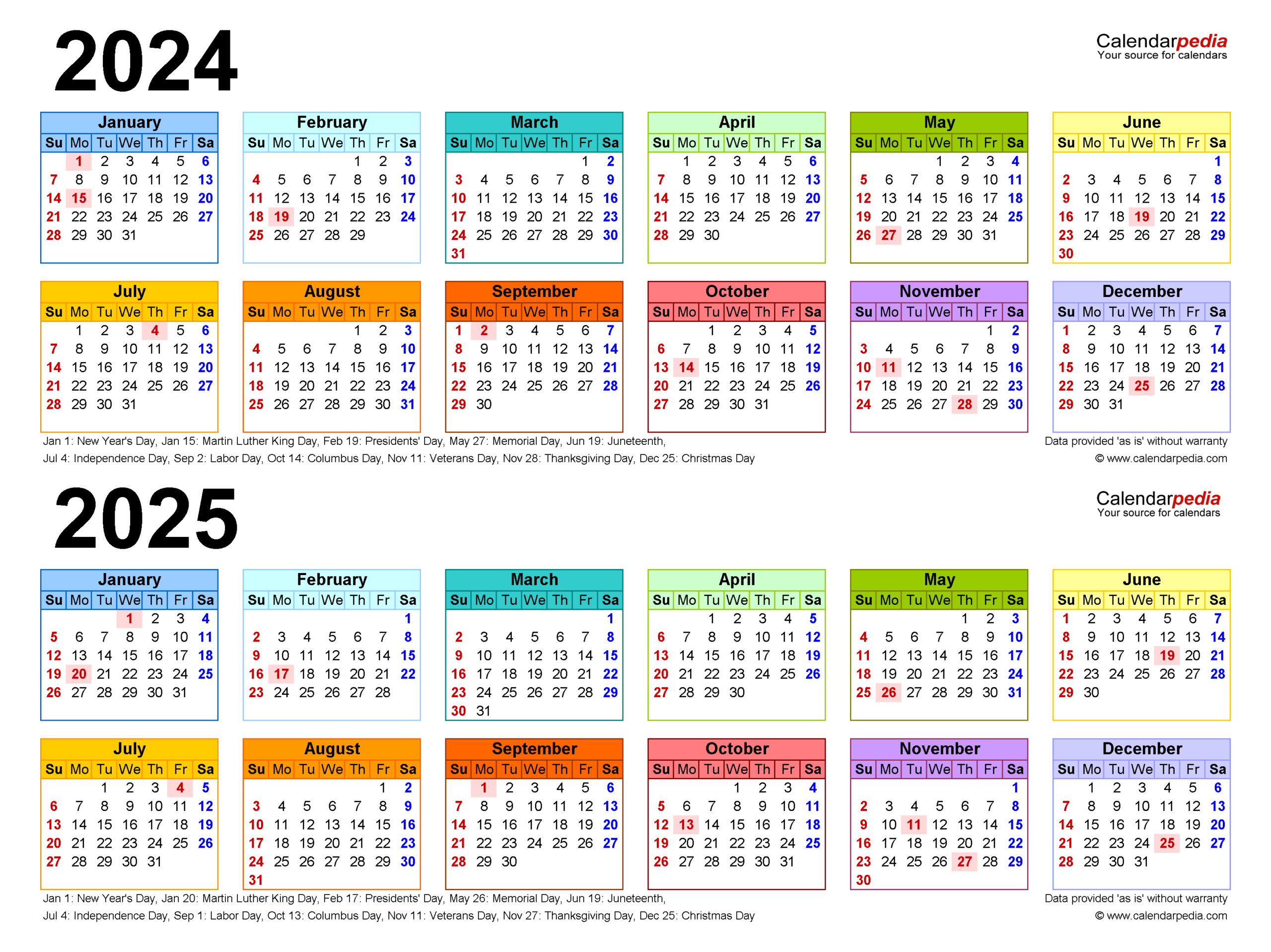 2024-2025 Two Year Calendar - Free Printable Pdf Templates | 2024 2025 Printable Calendar