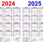 2024 2025 Two Year Calendar   Free Printable Pdf Templates | 2024 2025 Printable Calendar