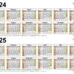 2024 2025 Two Year Calendar   Free Printable Pdf Templates |  Calendar 2024