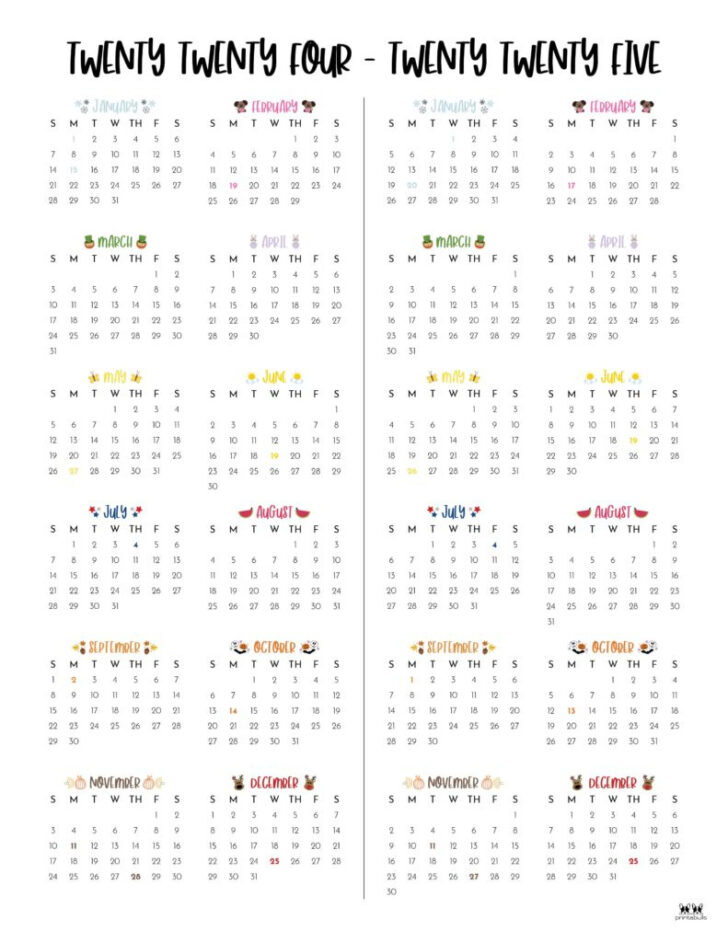 2024 and 2025 Calendar Printable Free | Calendar 2024