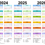 2024 2026 Three Year Calendar   Free Printable Pdf Templates | 3 Year Calendar 2024 To 2026 Printable