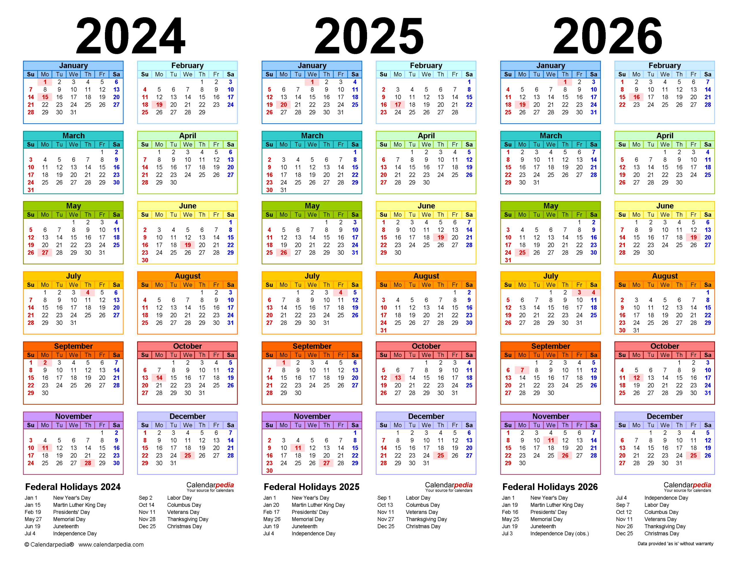 2024-2026 Three Year Calendar - Free Printable Pdf Templates | 3 Year Calendar 2024 To 2026 Printable