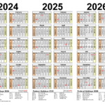 2024 2026 Three Year Calendar   Free Printable Pdf Templates |  Calendar 2024