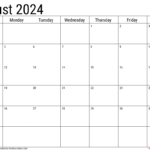 2024 August Calendars   Handy Calendars | 2024 August Calendar Printable