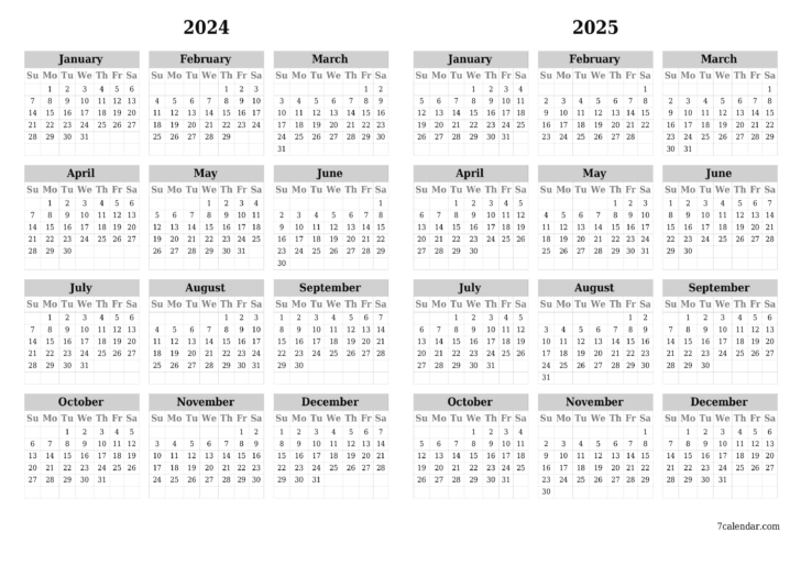 Printable July 2023 to June 2024 Calendar | Calendar 2024