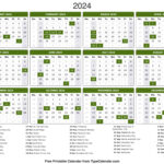 2024 Calendar: Free Printable Calendar With Holidays | 2024 Calendar With Holidays Printable