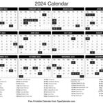 2024 Calendar: Free Printable Calendar With Holidays | 2024 Julian Calendar Printable