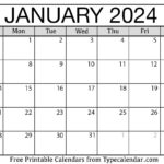 2024 Calendar: Free Printable Calendar With Holidays | 2024 Monthly Calendar Printable Word