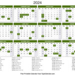 2024 Calendar: Free Printable Calendar With Holidays | 2024 Printable Holiday Calendar