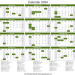 2024 Calendar: Free Printable Calendar With Holidays | Free Printable 2024 Yearly Calendar With Holidays