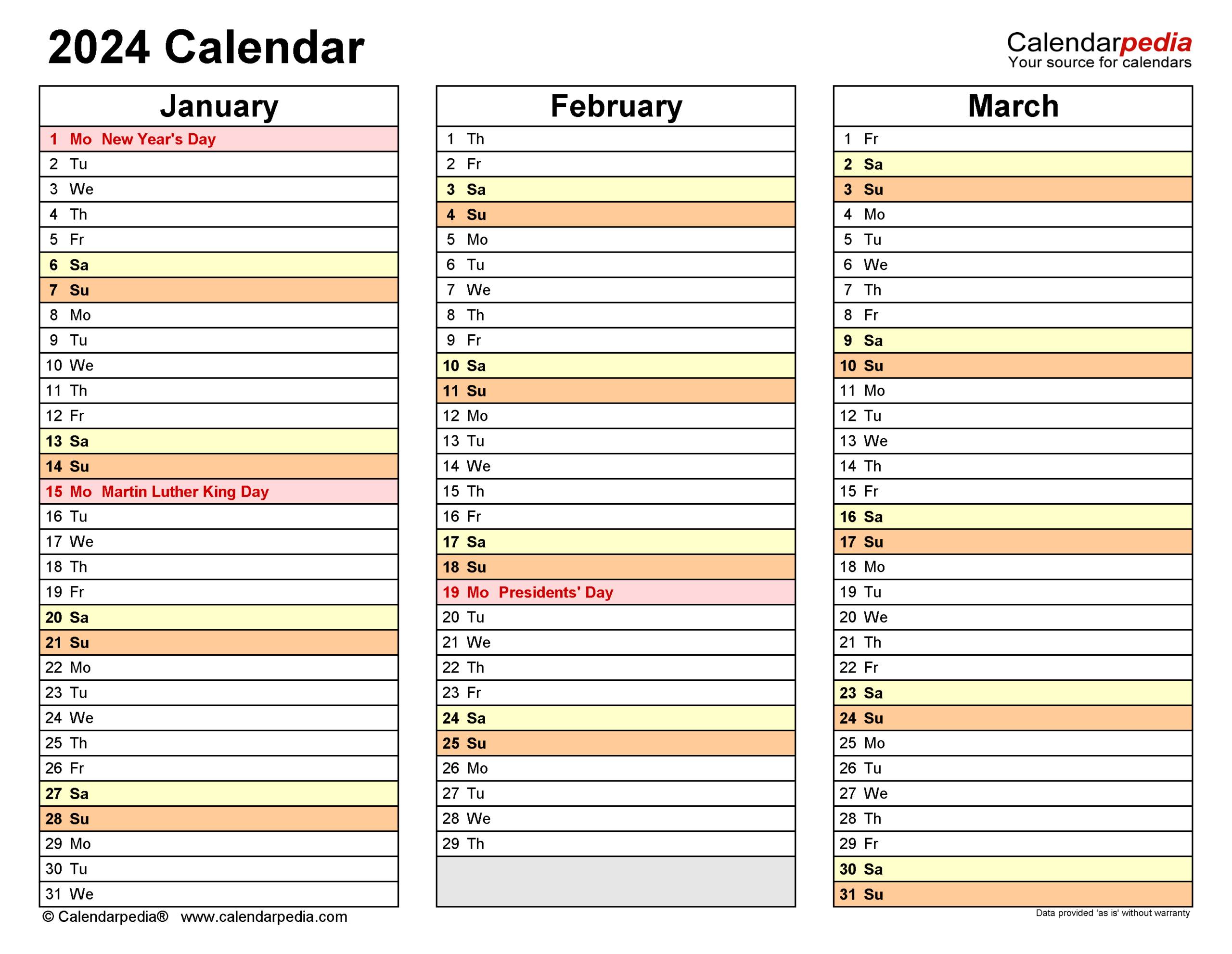 2024 Calendar - Free Printable Excel Templates - Calendarpedia |  Calendar 2024