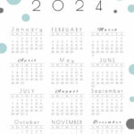 2024 Calendar Printable   Cute & Free 2024 Yearly Calendar | 2024 Year At A Glance Calendar Printable