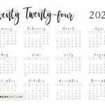 2024 Calendar Printable   Cute & Free 2024 Yearly Calendar Templates | 12 Month Printable Calendar 2024