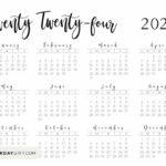 2024 Calendar Printable   Cute & Free 2024 Yearly Calendar Templates | 2024 Annual Calendar Printable