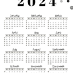 2024 Calendar Printable   Cute & Free 2024 Yearly Calendar Templates | 2024 Calendar With Week Numbers Printable Pdf