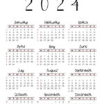 2024 Calendar Printable   Cute & Free 2024 Yearly Calendar Templates | 2024 Calendar With Weeks Printable