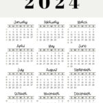 2024 Calendar Printable   Cute & Free 2024 Yearly Calendar Templates | 2024 Calendar With Weeks Printable