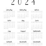 2024 Calendar Printable   Cute & Free 2024 Yearly Calendar Templates |  Calendar 2024