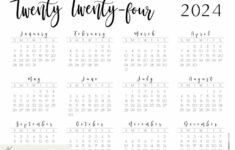 2024 Calendar Printable – Cute & Free 2024 Yearly Calendar Templates |  Calendar 2024
