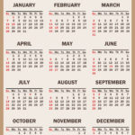 2024 Calendar With Holidays, Printable Free, Vertical | 2024 Annual Calendar Printable Free