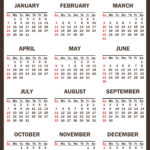 2024 Calendar With Holidays, Printable Free, Vertical, Brown | 2024 Calendar Printable Pdf Free