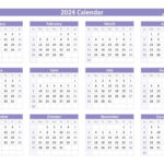 2024 Calendar With Week Numbers | 2024 Calendar Printable Landscape