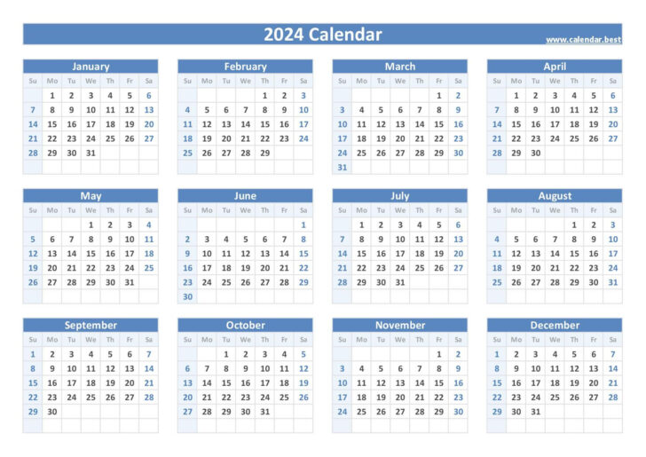 2024 Calendar Printable PDF | Calendar 2024