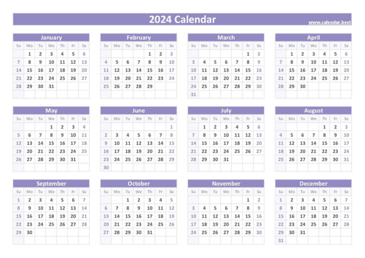 2024 Calendar Printable with Holidays PDF | Calendar 2024