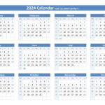 2024 Calendar With Week Numbers (Us And Iso Week Numbers) | 2024 Calendar With Weeks Printable