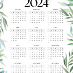 2024 Calendars – Free Printable Calendar Designs | Entheosweb | Printable 2024 Calendar PDF