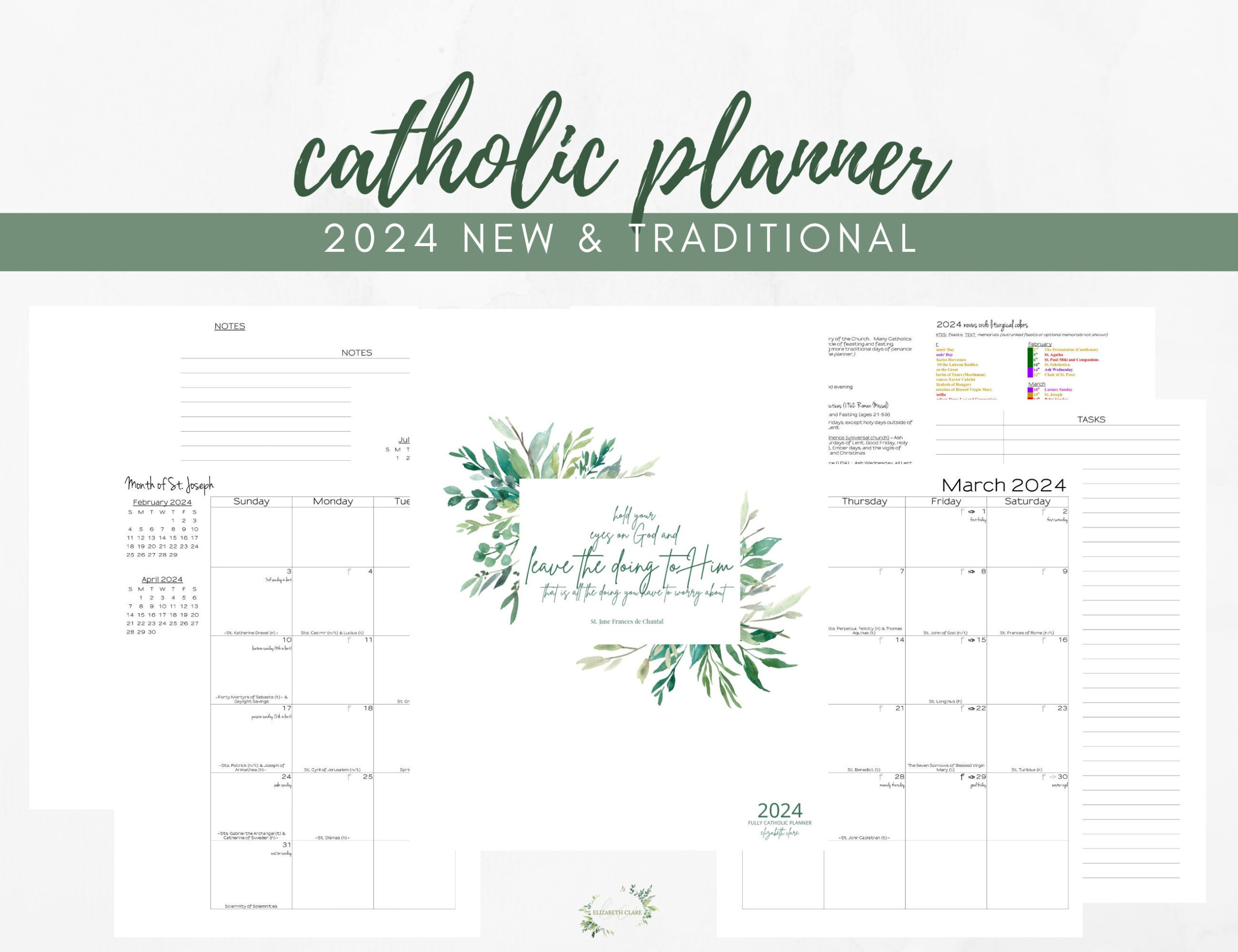 2024 Catholic Planner Printable Pdf: Daybook / Daily Weekly - Etsy |  Calendar 2024